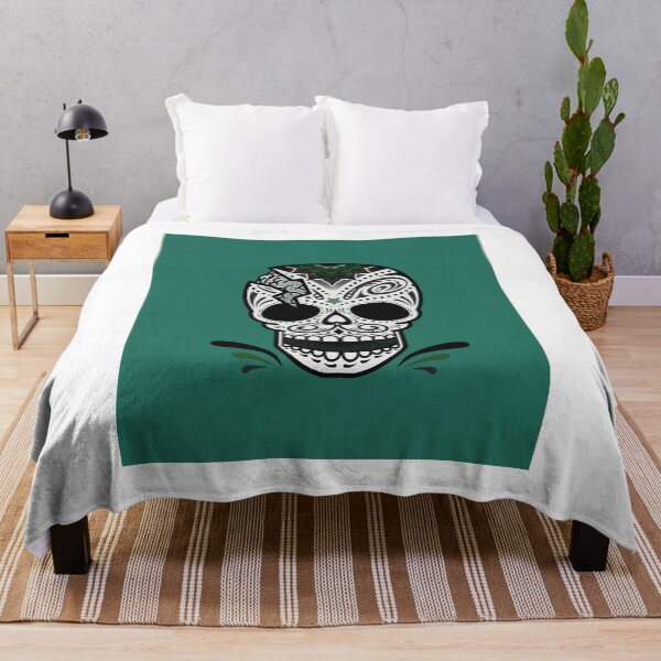 Item preview, Skull with green background designed and sold by Tanseytees.