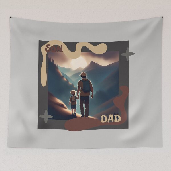 Item preview, DAD & SON, SON & DAD, Family, love, father, daddy designed and sold by GOLDENGARDENART.
