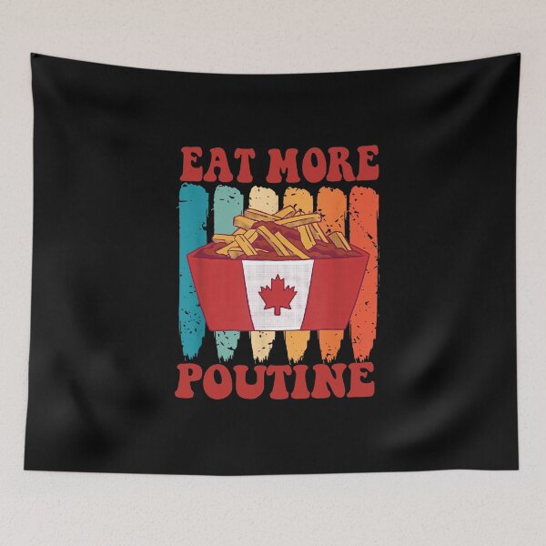 Aperçu de l'œuvre Mangez plus de poutine rétro créée et vendue par CHAKSTYLE.