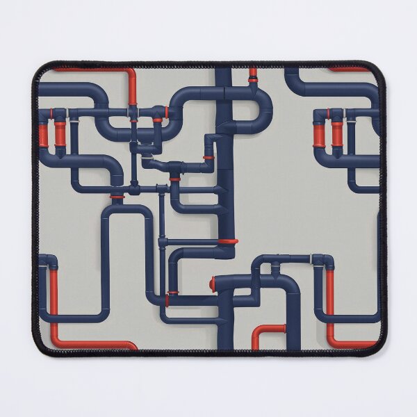 Item preview, Abstract Water Pipe Maze in Blue and Red Patterns v1 | Phone case, Blanket, Cushion designed and sold by BuzzworthyShop.