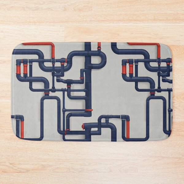 Item preview, Abstract Water Pipe Maze in Blue and Red Patterns v1 | Phone case, Blanket, Cushion designed and sold by BuzzworthyShop.
