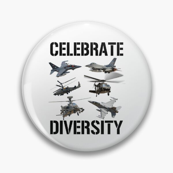 Artikelvorschau, Celebrate Diversity Helicopters Military Jets Military Gear entworfen und verkauft von DynamicDesign.