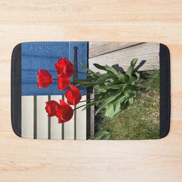 Item preview, Red Tulips in front of a Blue Door  designed and sold by Amanda1775.