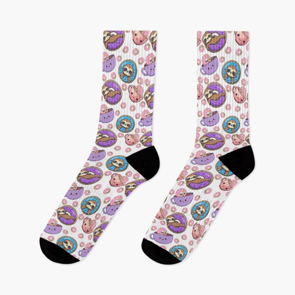 Item preview, Sloth, donuts and coffee designed and sold by Barbara Felts.