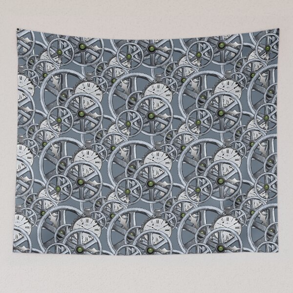 Item preview, Gears and Time in Blue and Purple designed and sold by Retro Art Factory.