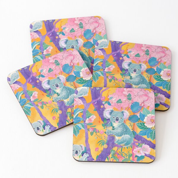 Item preview, Koala bears in chinoiserie garden designed and sold by SophieClimaArt.