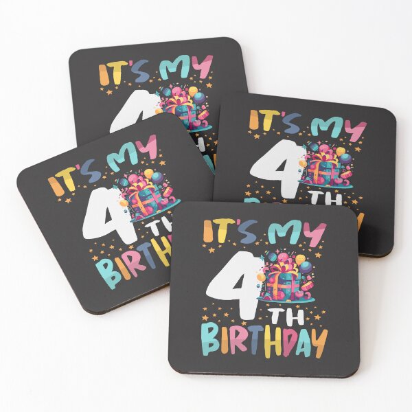 Item preview, It's My 4th Birthday Happy Kids Birthday Boys or Girls designed and sold by cidolopez.