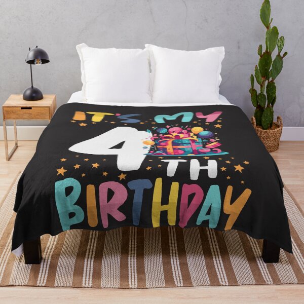 Item preview, It's My 4th Birthday Happy Kids Birthday Boys or Girls designed and sold by cidolopez.