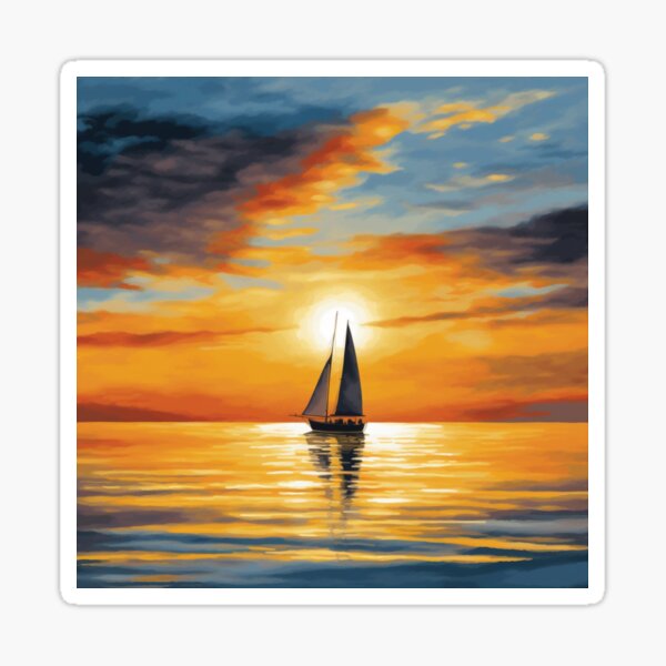 Item preview, Sailing into Dusk: Sunset Seascape designed and sold by Daniel Wampler.