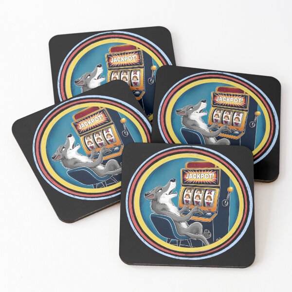 Item preview, Casino Gambling Wolf at Slot Machine  designed and sold by SloganExpress.