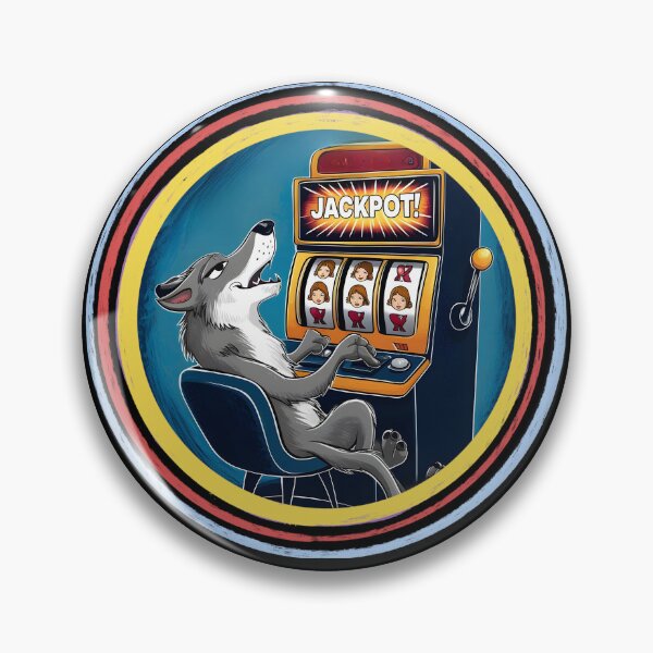 Item preview, Casino Gambling Wolf at Slot Machine  designed and sold by SloganExpress.