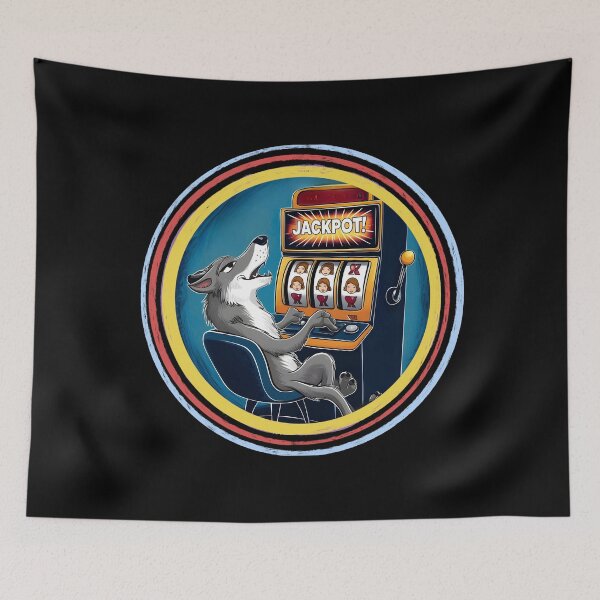 Item preview, Casino Gambling Wolf at Slot Machine  designed and sold by SloganExpress.