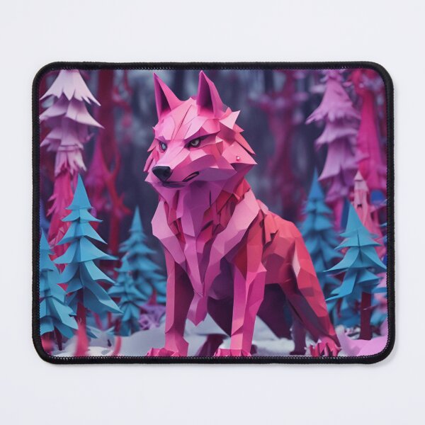 Item preview, A Pink Origami Wolf designed and sold by pUNKnown.