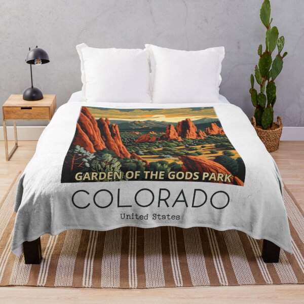 Item preview, A Vintage Travel Illustration of the Garden of the Gods Park - Colorado - US designed and sold by GoodOldVintage.