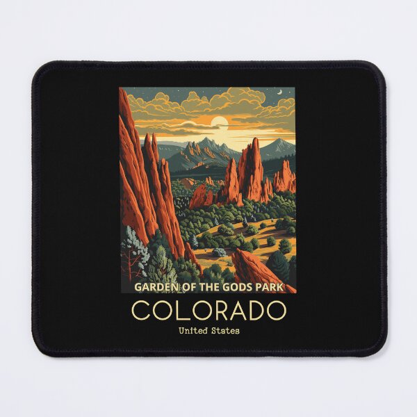 Item preview, A Vintage Travel Illustration of the Garden of the Gods Park - Colorado - US designed and sold by GoodOldVintage.