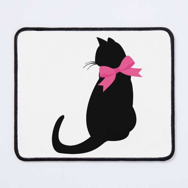Item preview, Black Cat with Pink Bow designed and sold by LdLdesigns.