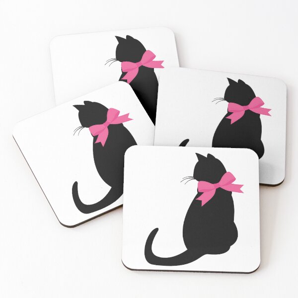 Item preview, Black Cat with Pink Bow designed and sold by LdLdesigns.