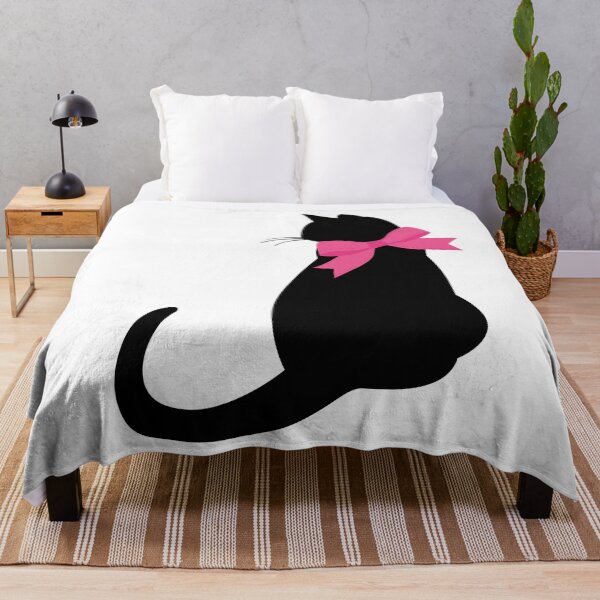 Item preview, Black Cat with Pink Bow designed and sold by LdLdesigns.