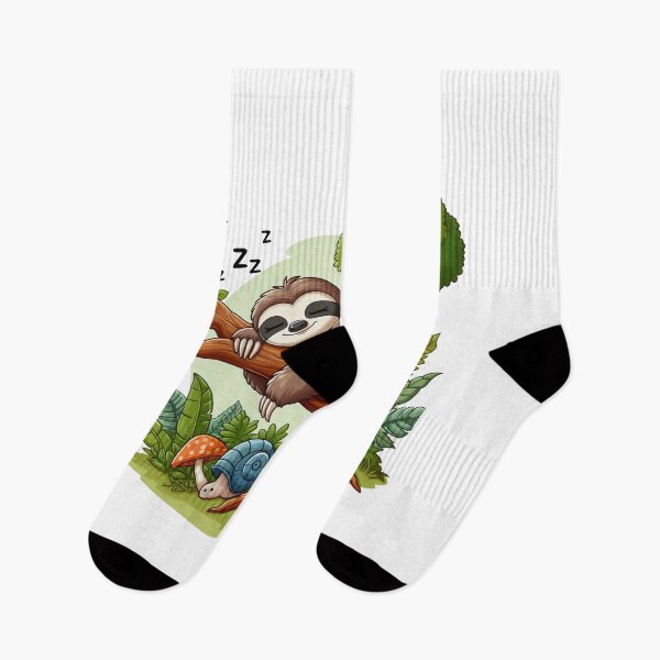 Item preview, cartoon of a sloth sleeping on a tree  designed and sold by MzulhilmiZam.