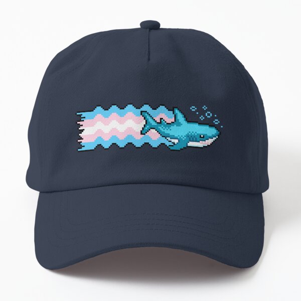Item preview, Trans Pride Shark With Transgender Flag Pixel Art designed and sold by HeatherUnderground.