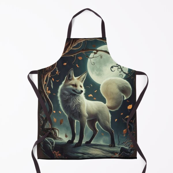 Item preview, Fox Portrait. white fox, snow fox, winter fox, fantasy fox, whimsical fox, japanese art designed and sold by FoxVibes.