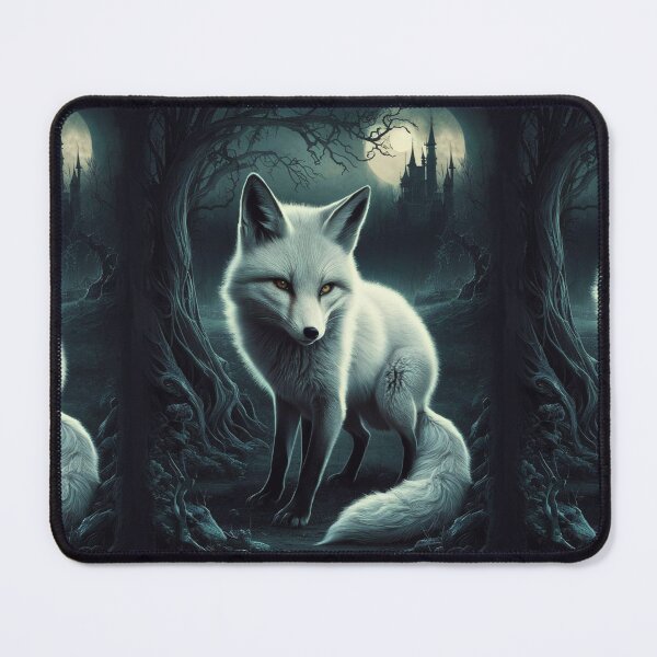 Item preview, Fox Portrait. white fox, snow fox, winter fox, fantasy fox, whimsical fox, japanese art designed and sold by FoxVibes.
