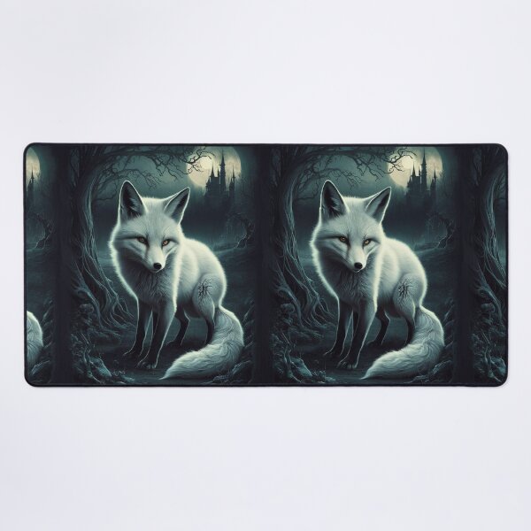 Item preview, Fox Portrait. white fox, snow fox, winter fox, fantasy fox, whimsical fox, japanese art designed and sold by FoxVibes.