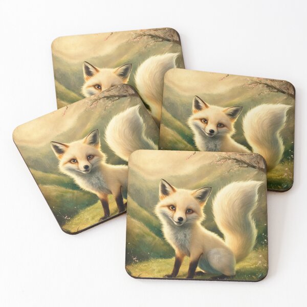 Artikelvorschau, Fuchs-Porträt. Weißer Fuchs, Schneefuchs, Winterfuchs, Fantasyfuchs, wunderlicher Fuchs, japanische Kunst entworfen und verkauft von FoxVibes.