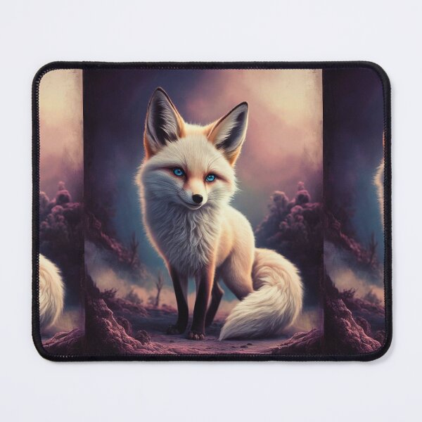 Item preview, Fox Portrait. white fox, snow fox, winter fox, fantasy fox, whimsical fox, japanese art designed and sold by FoxVibes.
