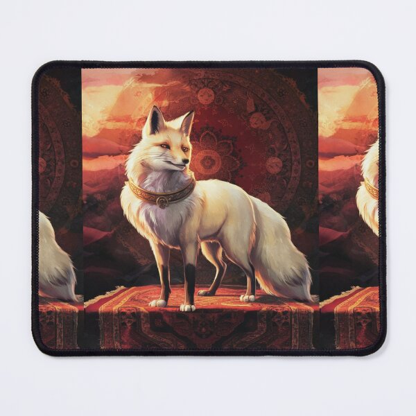 Item preview, Fox Portrait. white fox, snow fox, winter fox, fantasy fox, whimsical fox, japanese art designed and sold by FoxVibes.