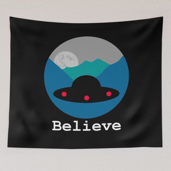 Item preview, Believe: UFO With Mountain Background designed and sold by CoastalCaptures.