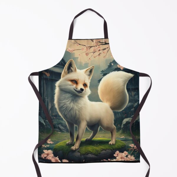 Item preview, Fox Portrait. white fox, snow fox, winter fox, fantasy fox, whimsical fox, japanese art designed and sold by FoxVibes.