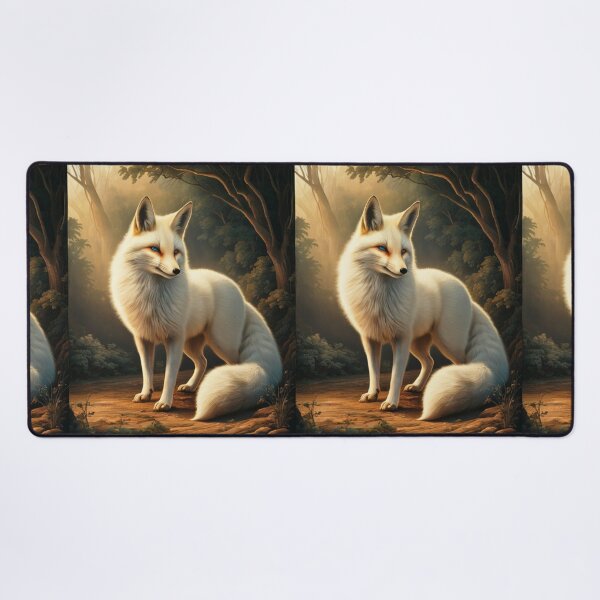 Item preview, Fox Portrait. white fox, snow fox, winter fox, fantasy fox, whimsical fox, japanese art designed and sold by FoxVibes.