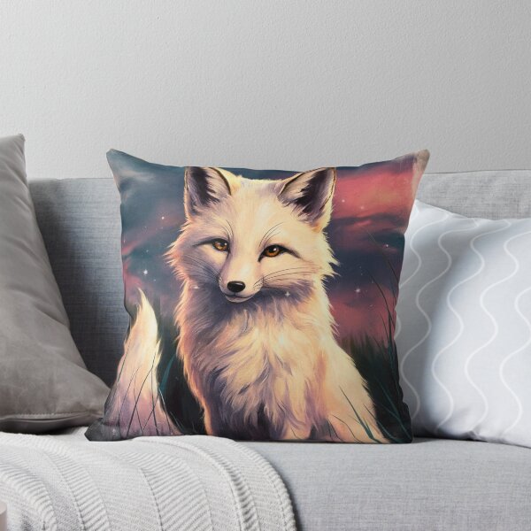 Item preview, Fox Portrait. white fox, snow fox, winter fox, fantasy fox, whimsical fox, japanese art designed and sold by FoxVibes.