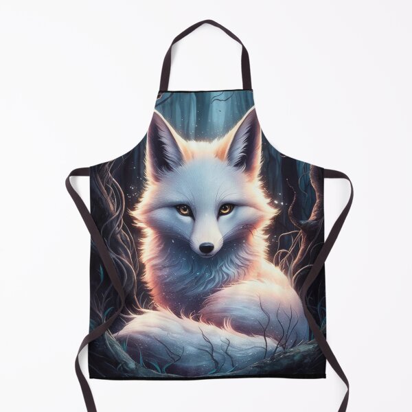 Item preview, Fox Portrait. white fox, snow fox, winter fox, fantasy fox, whimsical fox, japanese art designed and sold by FoxVibes.