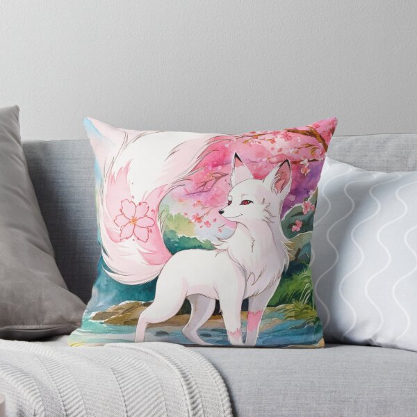 Item preview, Fox Portrait. white fox, snow fox, winter fox, fantasy fox, whimsical fox, japanese art designed and sold by FoxVibes.