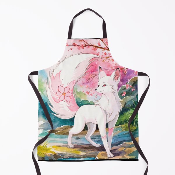 Item preview, Fox Portrait. white fox, snow fox, winter fox, fantasy fox, whimsical fox, japanese art designed and sold by FoxVibes.