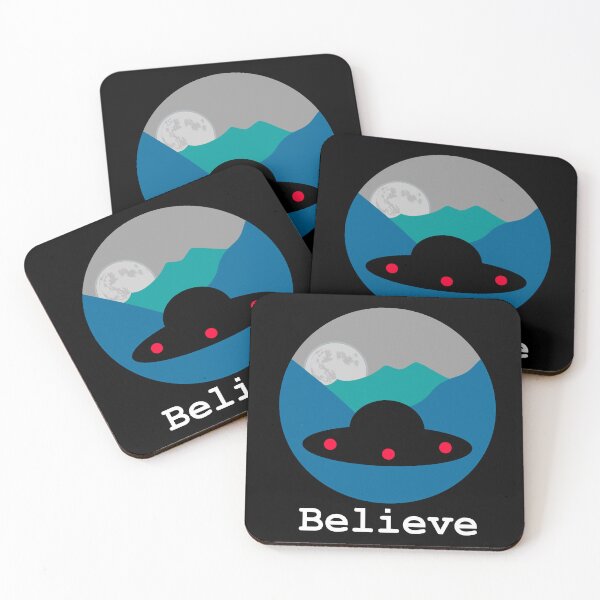 Item preview, Believe: UFO With Mountain Background designed and sold by CoastalCaptures.