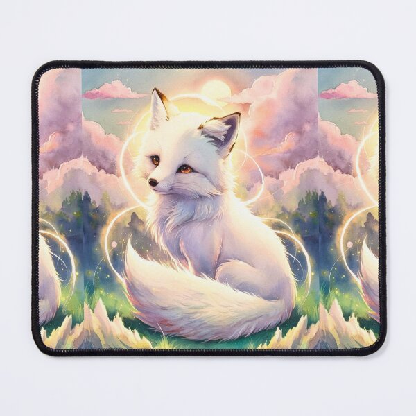 Item preview, Fox Portrait. white fox, snow fox, winter fox, fantasy fox, whimsical fox, japanese art designed and sold by FoxVibes.