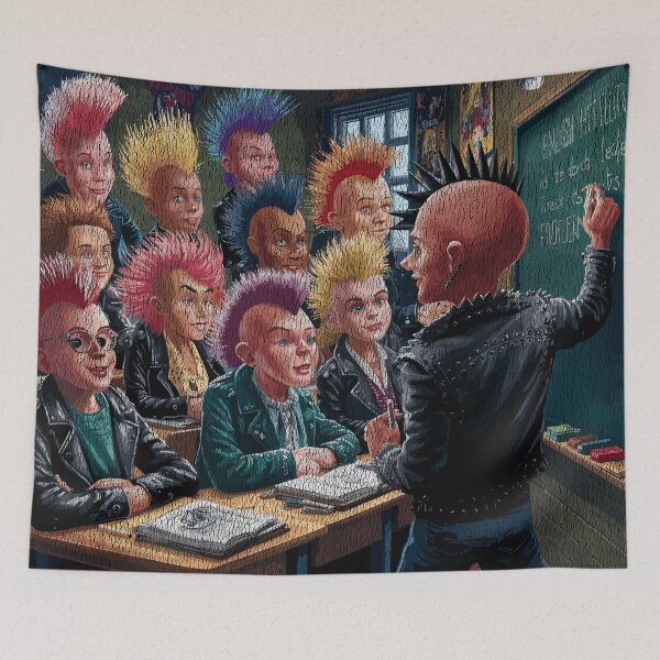 Item preview, Anarchist Punk students. Underground distressed art. designed and sold by paulo silveira.