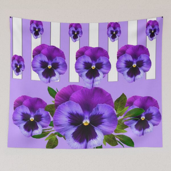 Item preview,  LILAC & PURPLE PANSY FLOWERS ART   designed and sold by sharlesart.