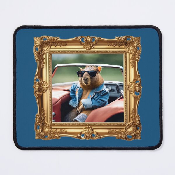 Item preview, Old classic car, Capy, Capybara, cute capy, sweet capy, funny capybara, capybaras, capybara lover, designed and sold by GOLDENGARDENART.