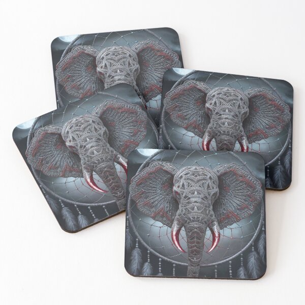 Item preview, Elephant Portrait. elephant mandala, abstract elephant, elephant silhouette, dreamcatcher designed and sold by ElephantVibes.