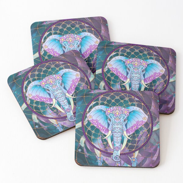Item preview, Elephant Portrait. elephant mandala, abstract elephant, elephant silhouette, dreamcatcher designed and sold by ElephantVibes.