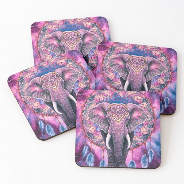 Item preview, Elephant Portrait. elephant mandala, abstract elephant, elephant silhouette, dreamcatcher designed and sold by ElephantVibes.