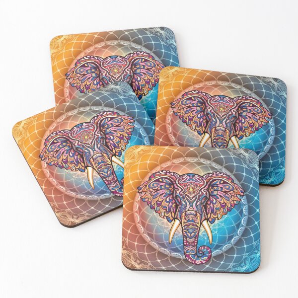 Item preview, Elephant Portrait. elephant mandala, abstract elephant, elephant silhouette designed and sold by ElephantVibes.