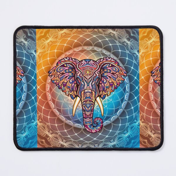 Item preview, Elephant Portrait. elephant mandala, abstract elephant, elephant silhouette designed and sold by ElephantVibes.