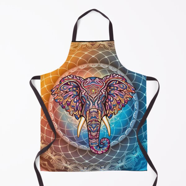 Item preview, Elephant Portrait. elephant mandala, abstract elephant, elephant silhouette designed and sold by ElephantVibes.