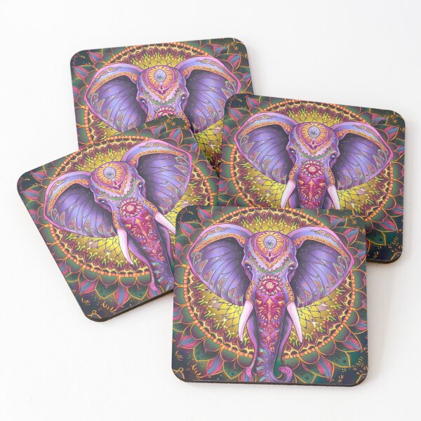Item preview, Elephant Portrait. elephant mandala, abstract elephant, elephant silhouette designed and sold by ElephantVibes.