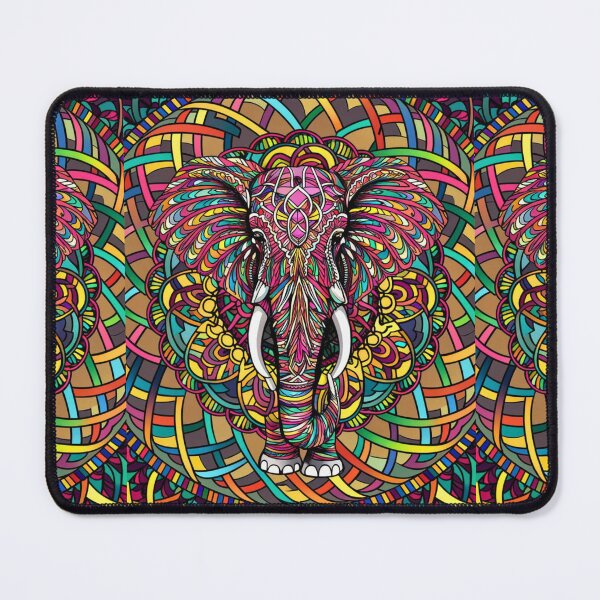 Item preview, Elephant Portrait. elephant mandala, abstract elephant, elephant silhouette designed and sold by ElephantVibes.